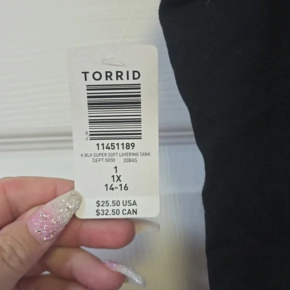 NWT Torrid Super Soft knit black tank Size 1 - Picture 4 of 7